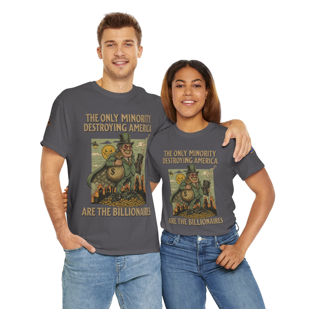The Only Minority Destroying America Unisex Heavy Cotton Gildan Tee, Casual Wear, Gift for Activists, Comfortable Protest Wear