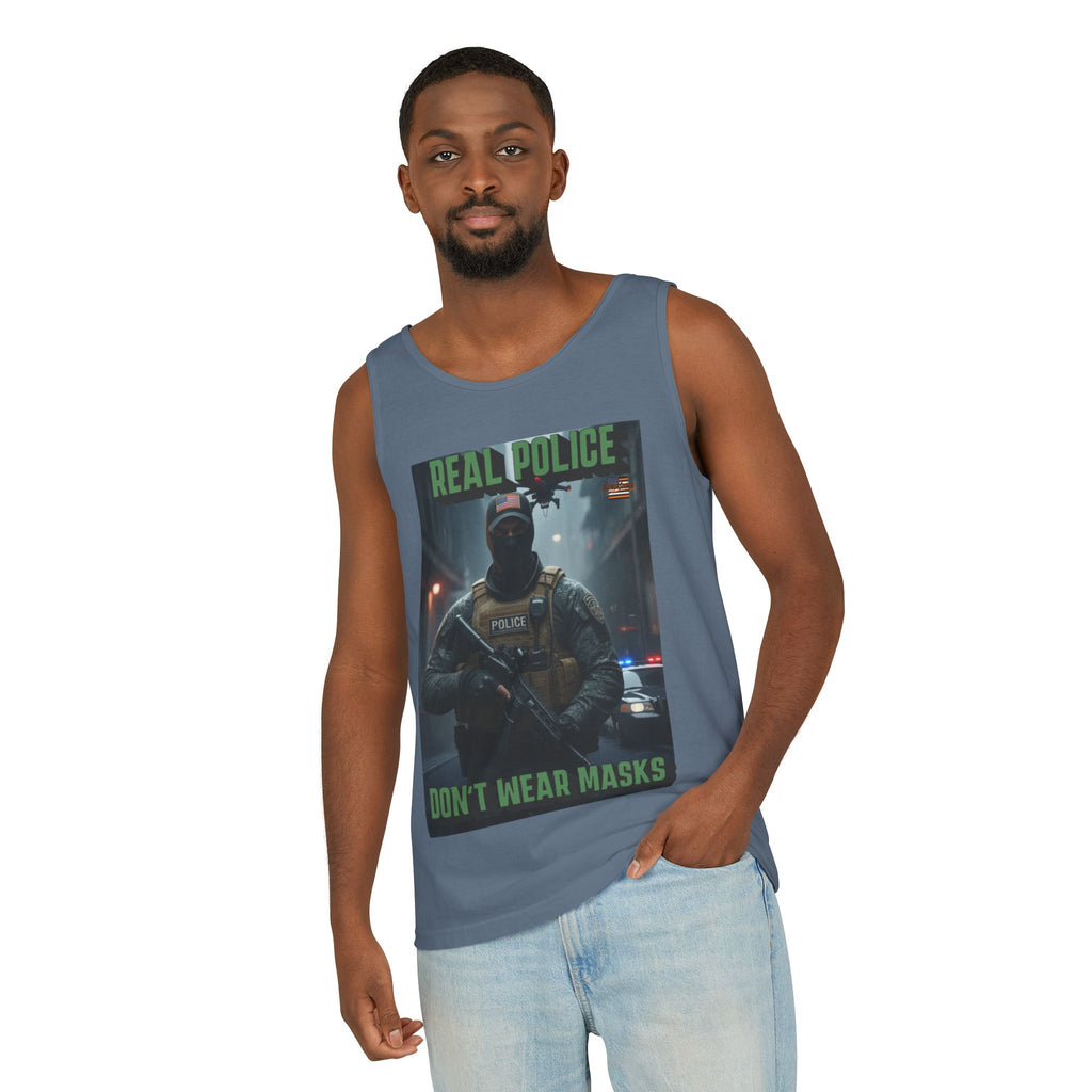 Real Police Don't Wear Masks Unisex Cotton Tank Top