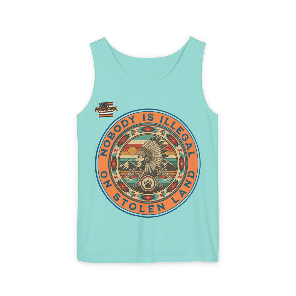 Nobody is Illegal on Stolen Land Unisex Cotton Tank Top