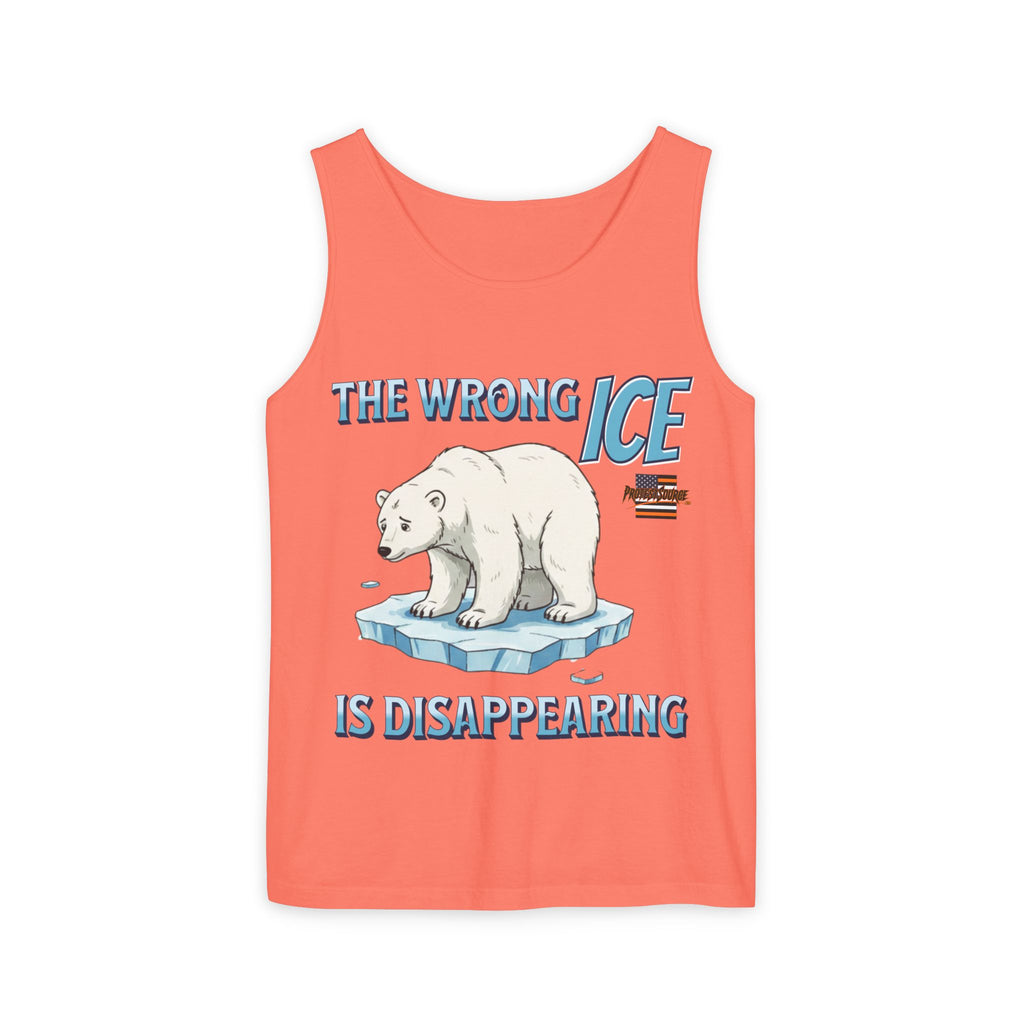 The Wrong ICE is Disappearing Unisex Cotton Tank Top