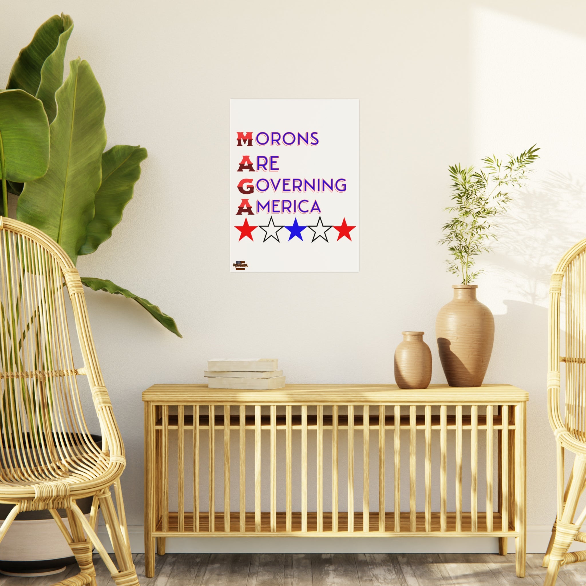 Morons Are Governing America Protest Sign, Durable Foam Board Art, Framable for Home, Unique Decor, Wall Art, Civil Rights Awareness, Gift for Activists