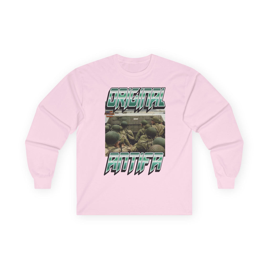 Original Antifa Long Sleeve Cotton Gildan Tee