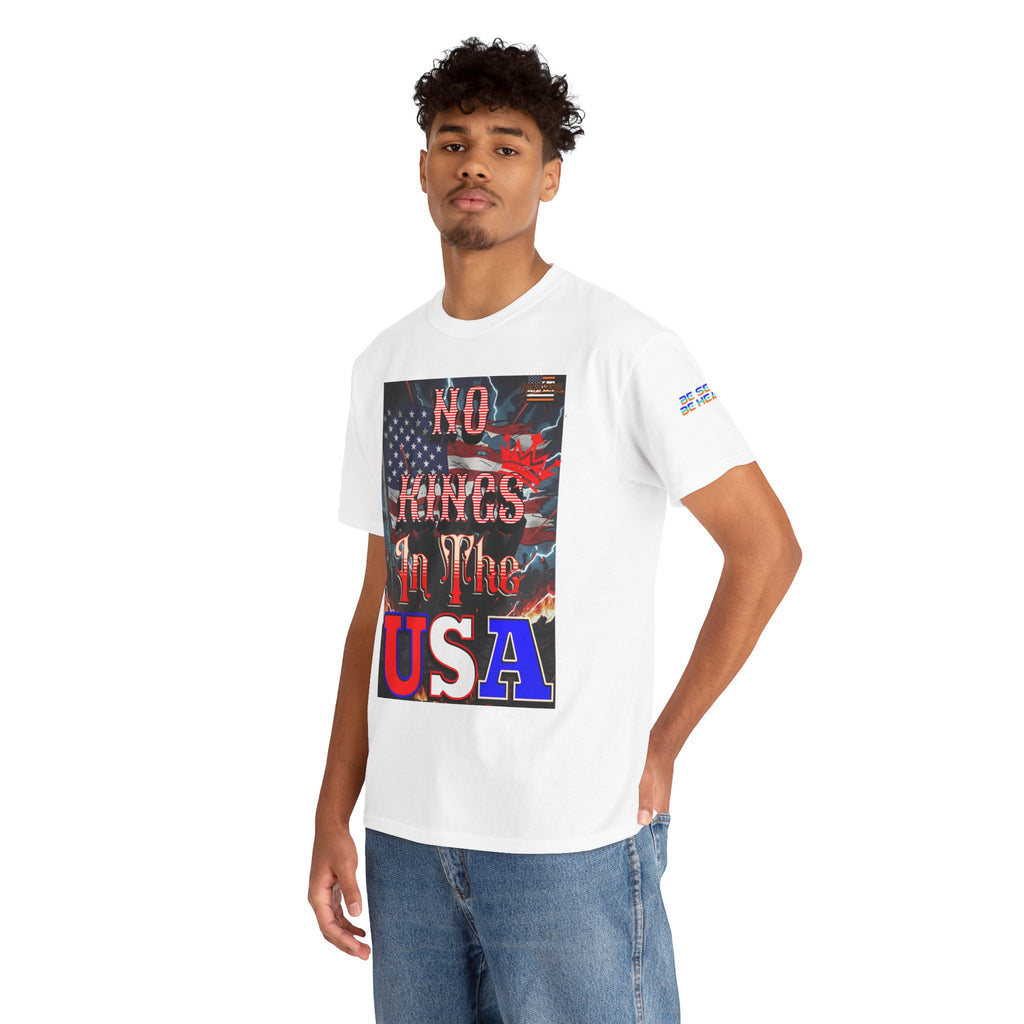 No Kings in the USA Unisex Heavy Cotton Gildan Tee