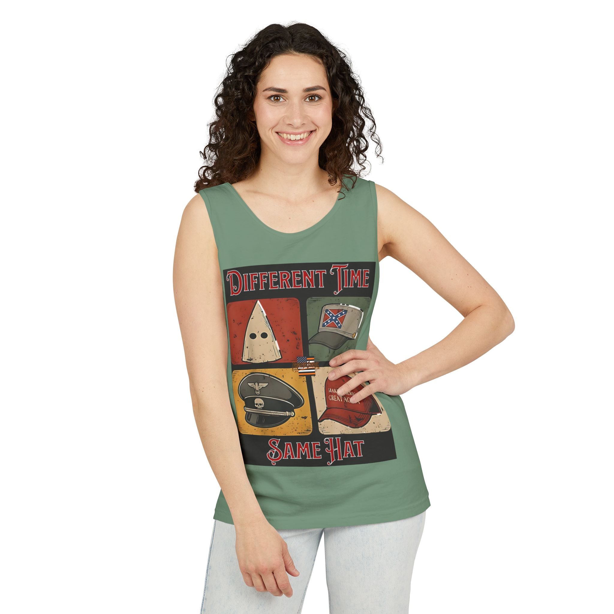 Different Time, Same Hat Unisex Cotton Tank Top