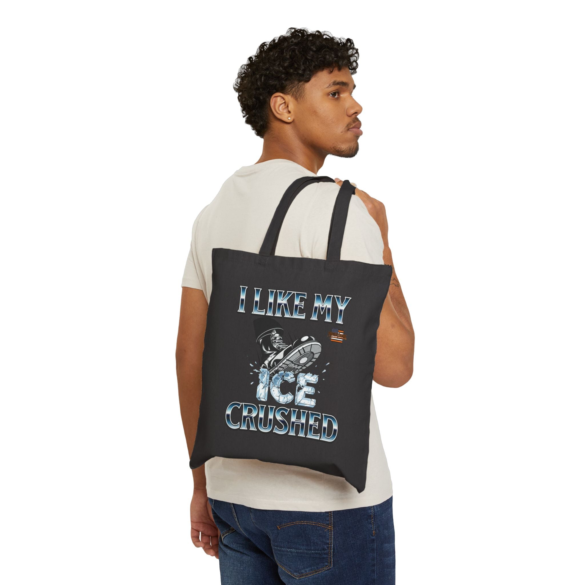 I Like My ICE Crushed Cotton Canvas Tote Bag