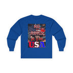 No Kings in the USA Long Sleeve Cotton Gildan Tee
