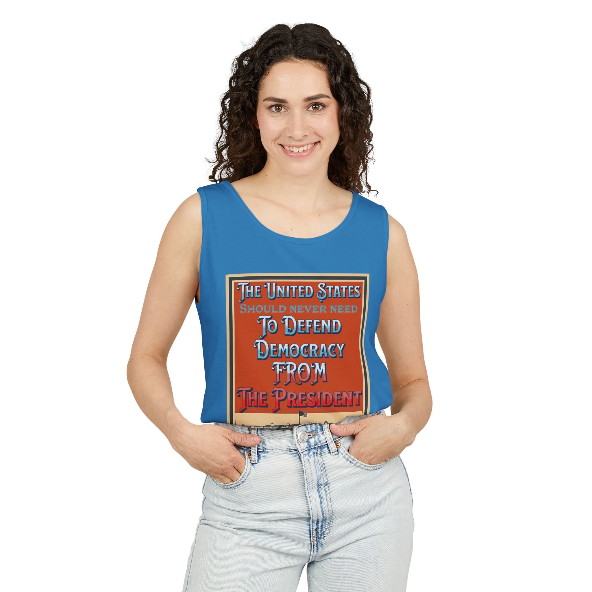 Defending Democracy Unisex Cotton Tank Top