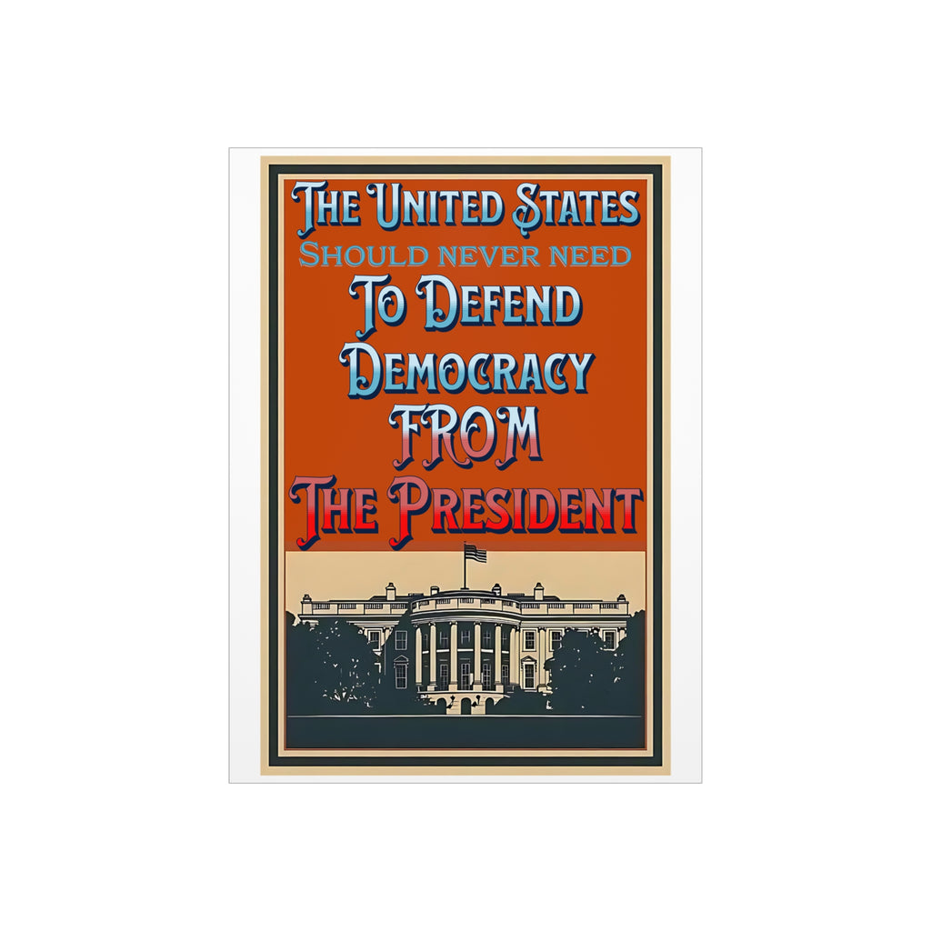 Defending Democracy 18"X24" Durable Foam Board Protest Sign