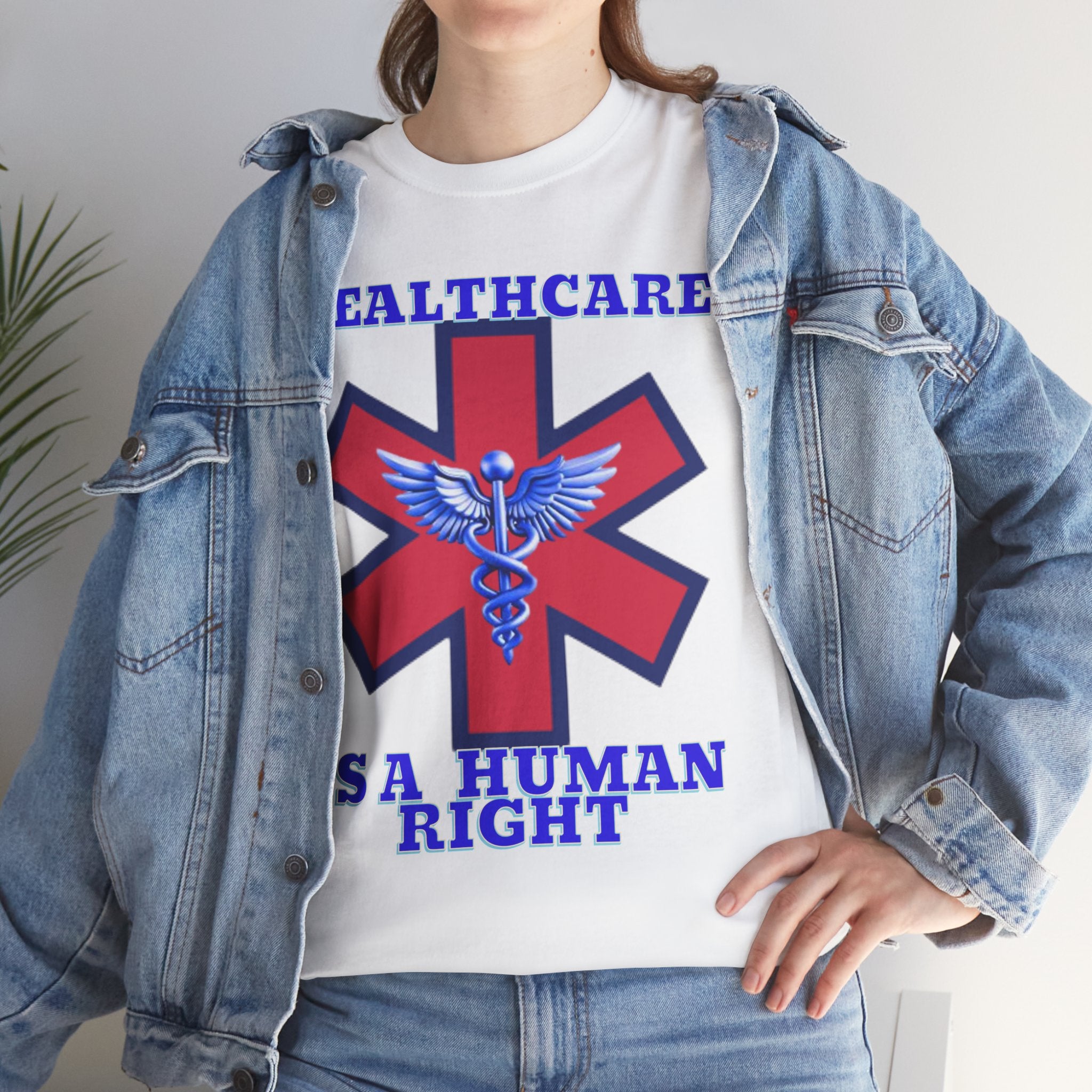 Healthcare is a Human Right Unisex Heavy Cotton Gildan Tee