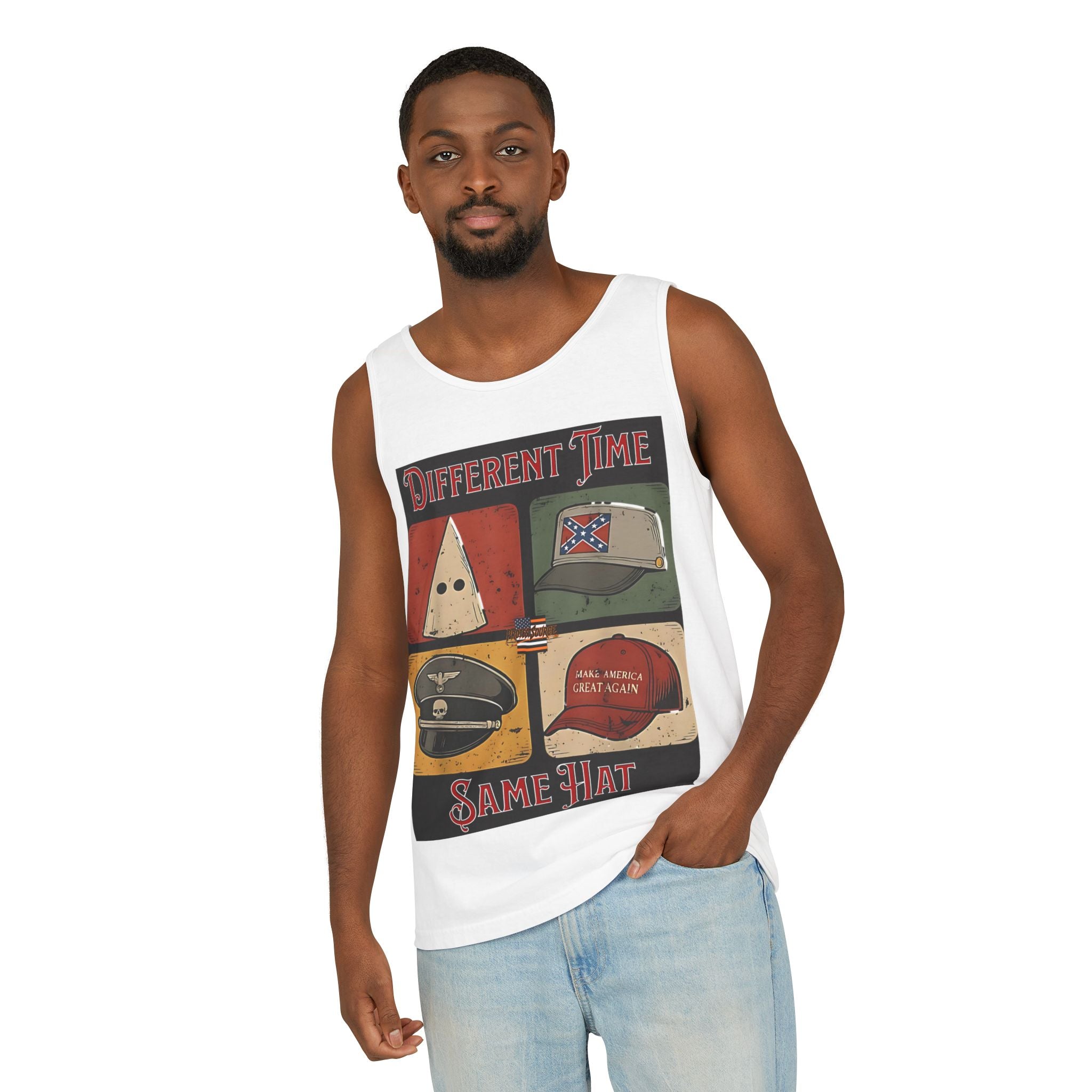 Different Time, Same Hat Unisex Cotton Tank Top