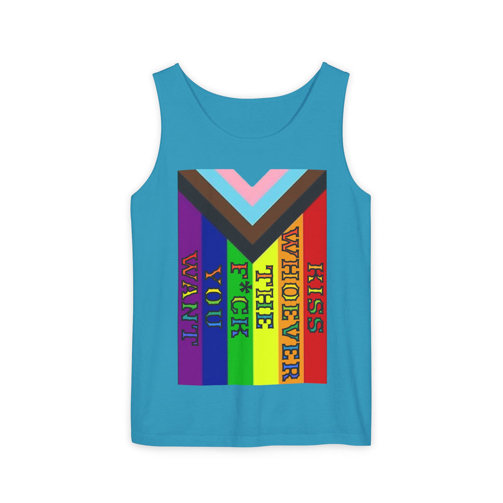Kiss Whoever The F*ck You Want Unisex Cotton Tank Top