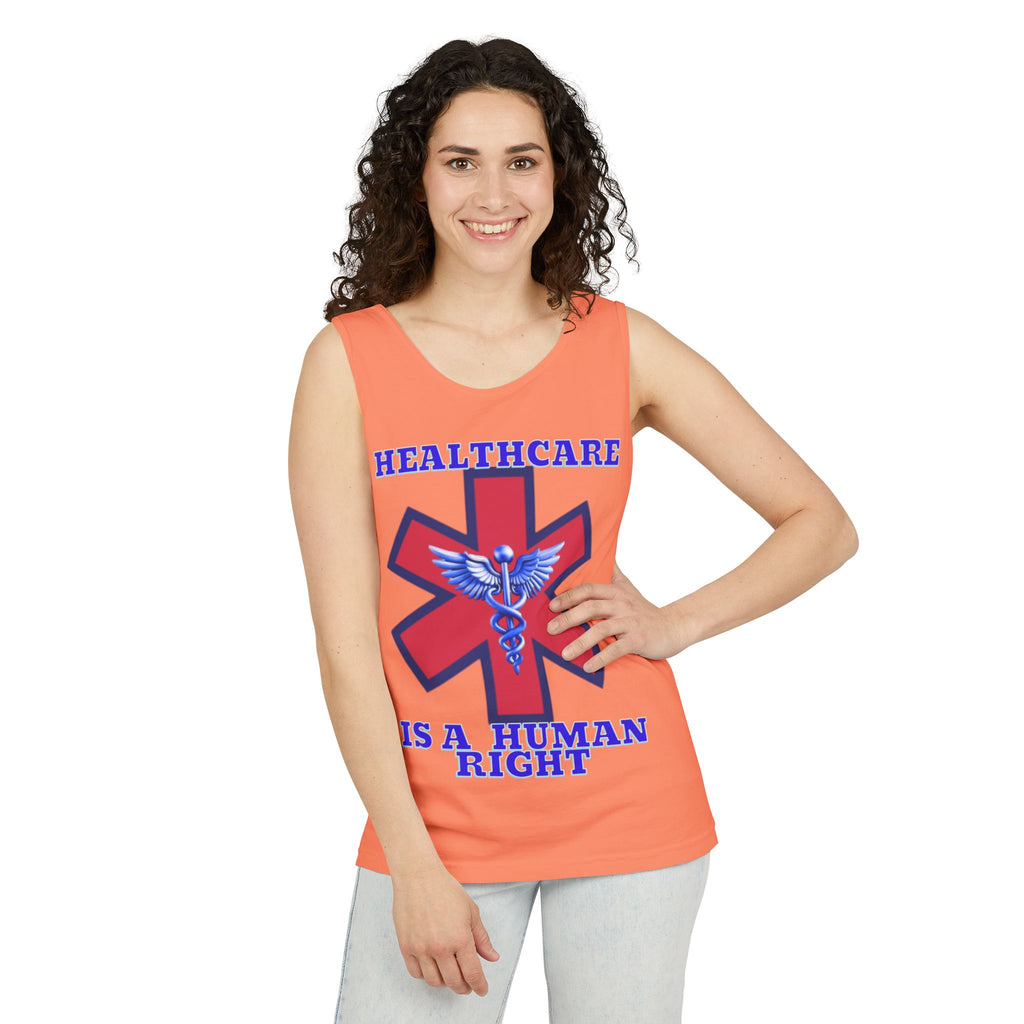 Healthcare is a Human Right Unisex Cotton Tank Top