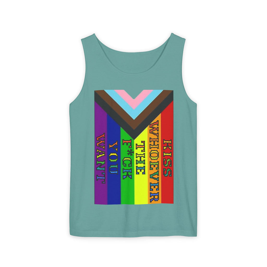 Kiss Whoever The F*ck You Want Unisex Cotton Tank Top