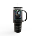 Real Police Don't Wear Masks Insulated  40 oz. Travel Mug, Perfect for Activists, Protests, Commuters, Gifts, and Daily Use