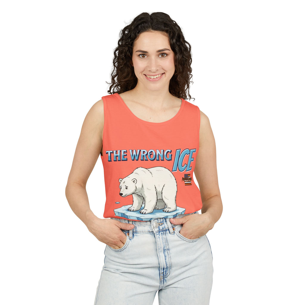 The Wrong ICE is Disappearing Unisex Cotton Tank Top