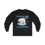 The Wrong ICE is Disappearing Long Sleeve Cotton Gildan Tee