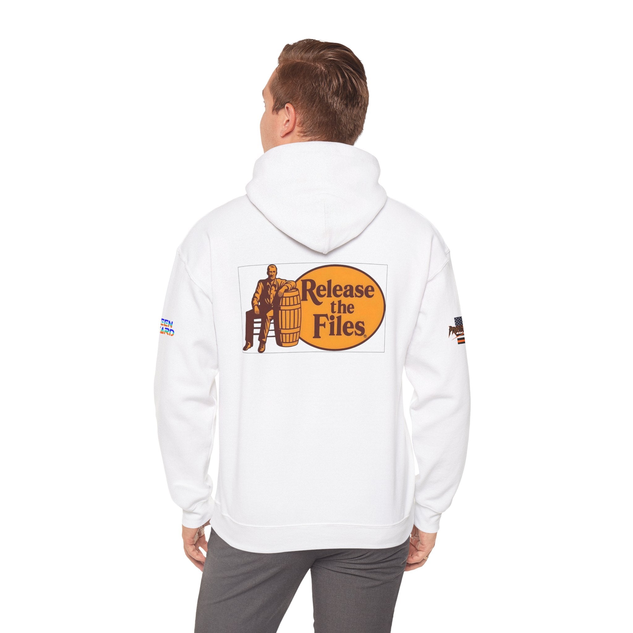 Release The Files Unisex Heavy Blend Gildan Hoodie Sweatshirt, Casual Wear, Gift for Activists, Comfortable Protest Wear
