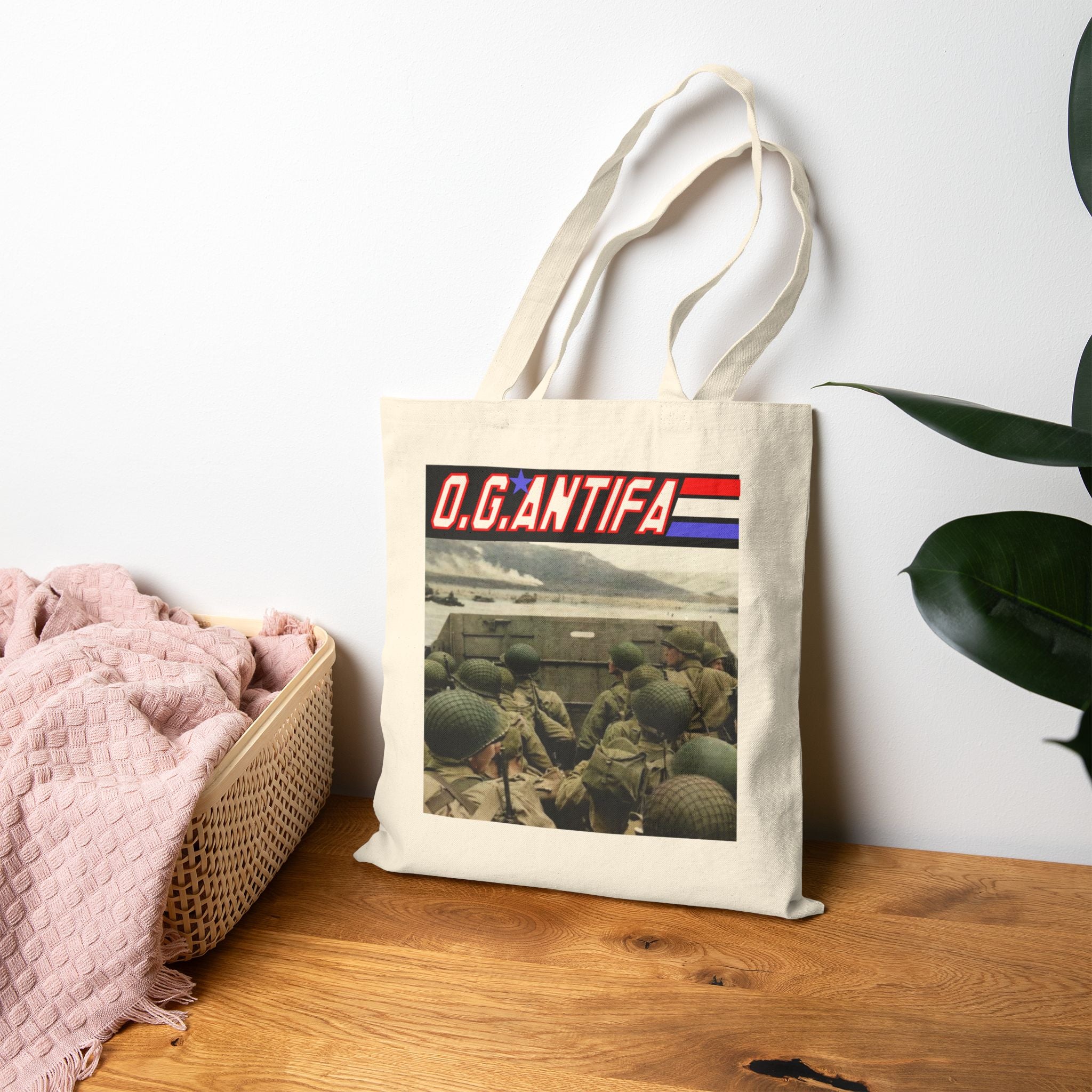 Original Antifa Cotton Canvas Tote Bag