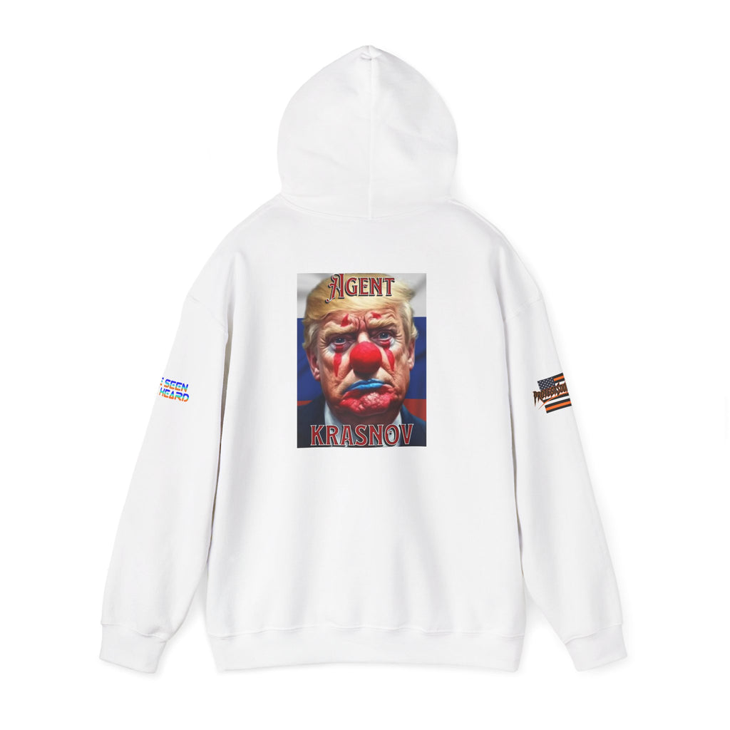 Agent Krasnov Unisex Heavy Blend Gildan Hoodie Sweatshirt, Casual Wear, Gift for Activists, Comfortable Protest Wear