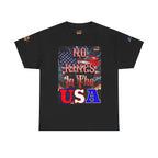 No Kings in the USA Unisex Heavy Cotton Gildan Tee, Casual Wear, Gift for Activists, Comfortable Protest Wear