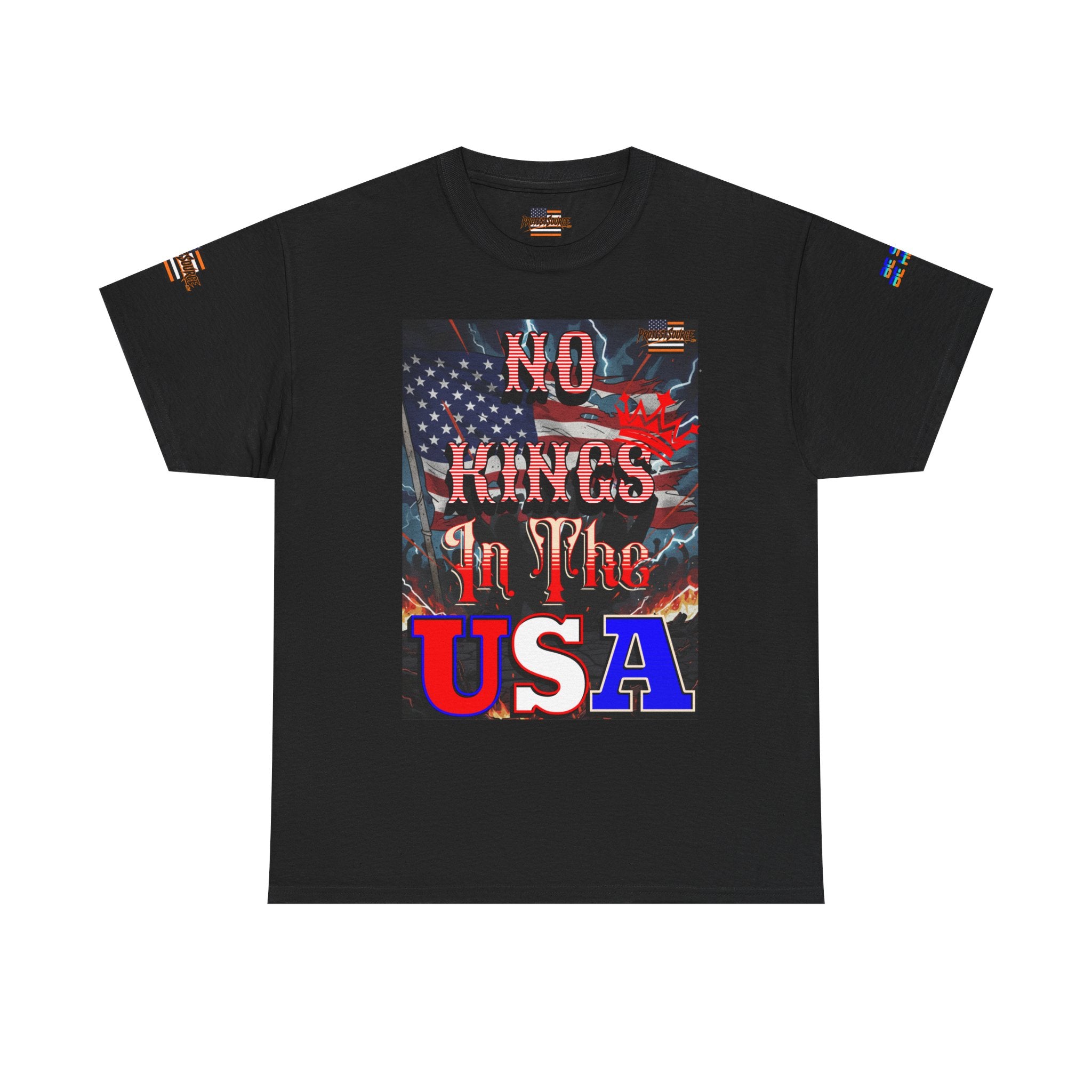 No Kings in the USA Unisex Heavy Cotton Gildan Tee, Casual Wear, Gift for Activists, Comfortable Protest Wear