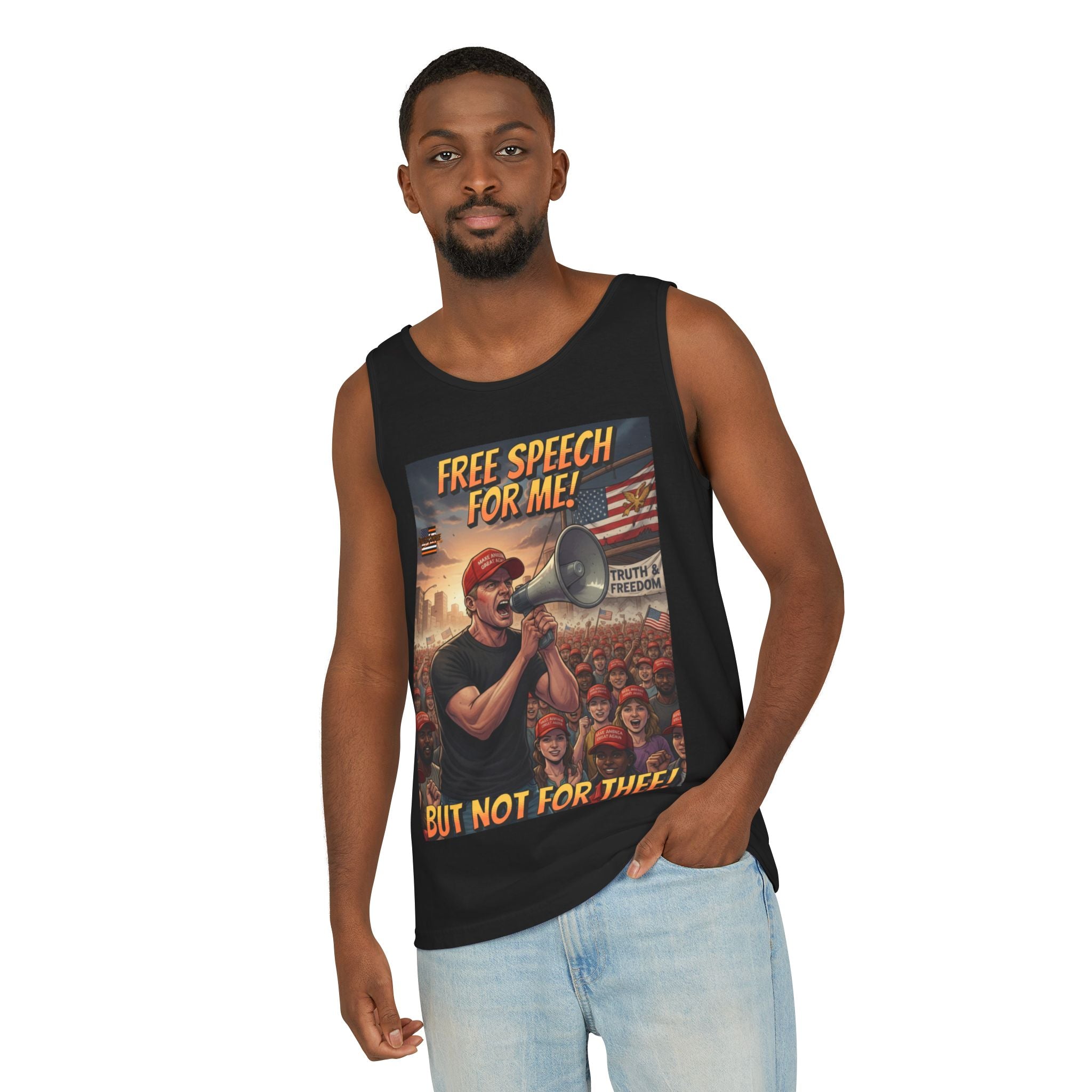 Free Speech For Me But Not For Thee Unisex Cotton Tank Top