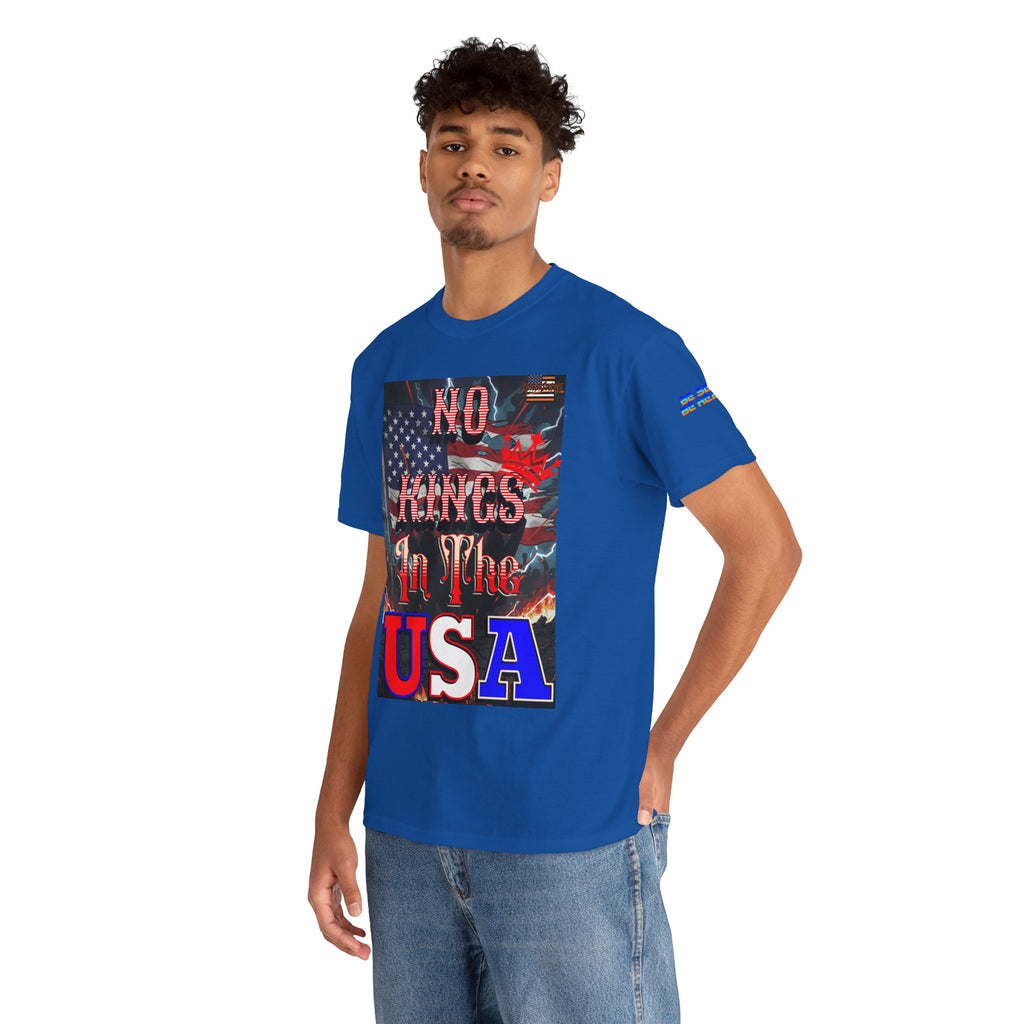 No Kings in the USA Unisex Heavy Cotton Gildan Tee