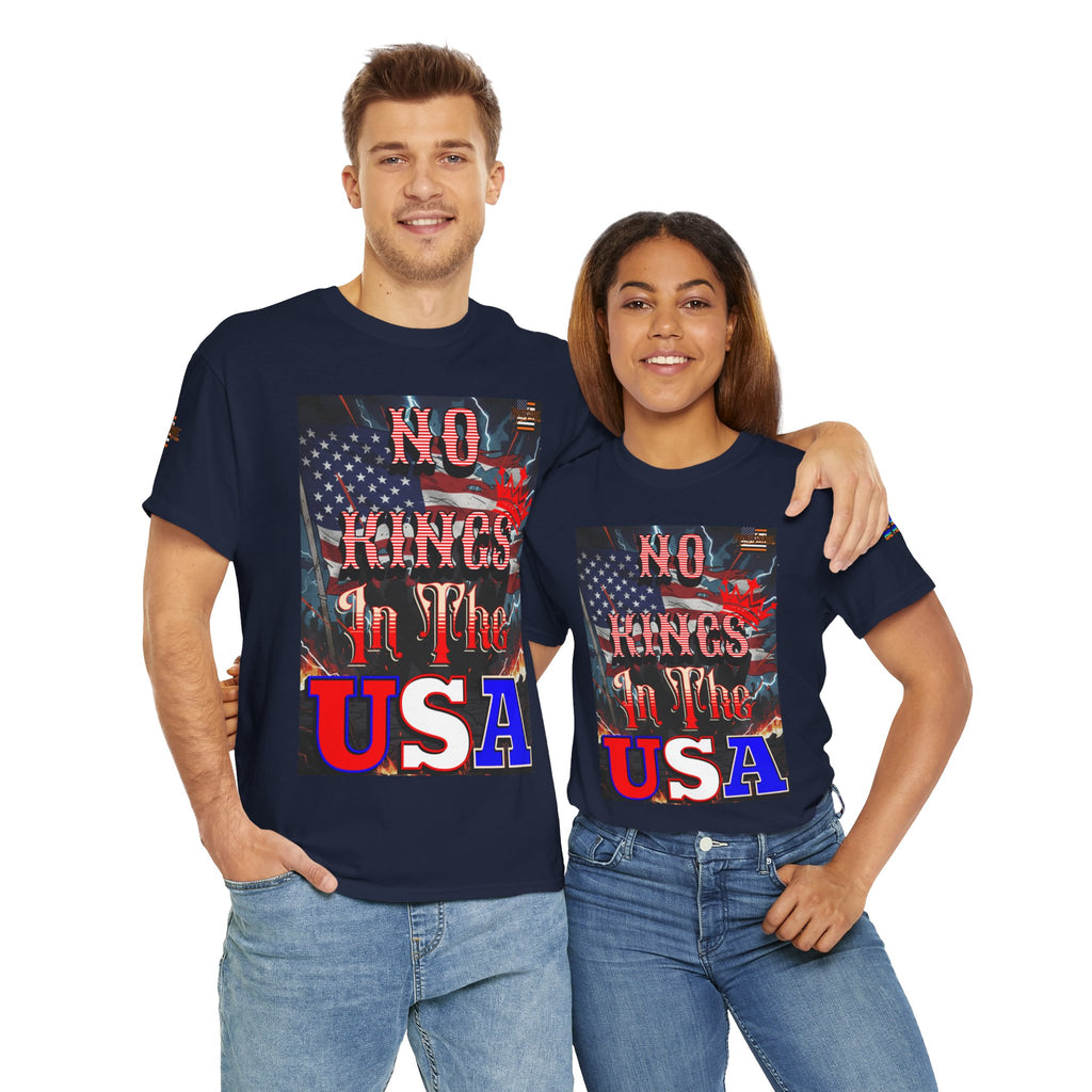 No Kings in the USA Unisex Heavy Cotton Gildan Tee