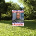 American Fascist Plastic Protest Yard Sign w/Wire Stand