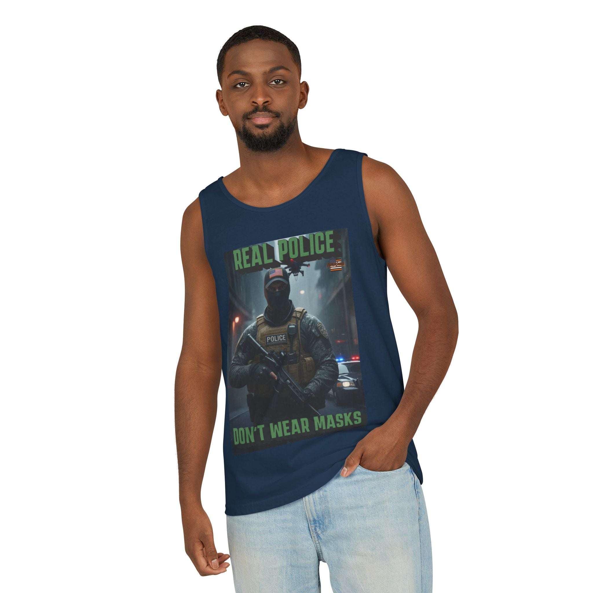 Real Police Don't Wear Masks Unisex Cotton Tank Top