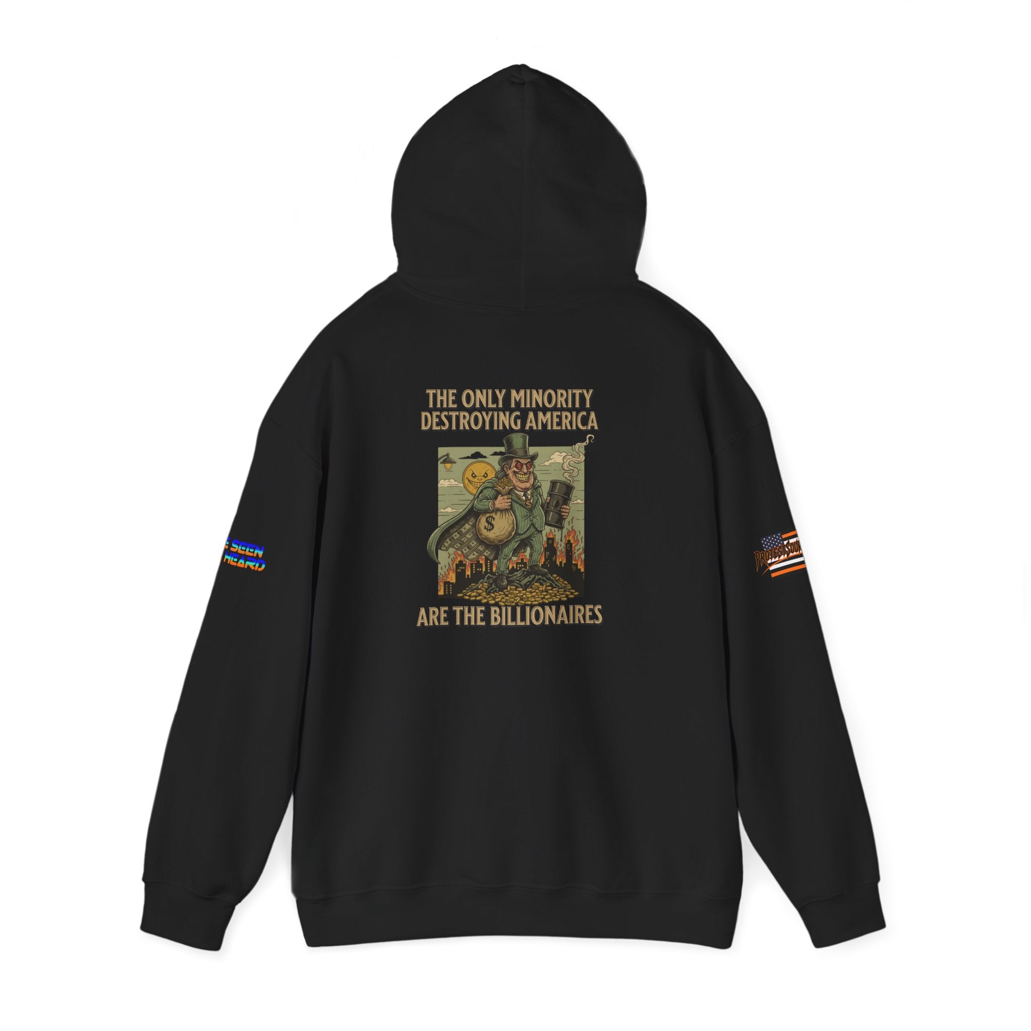 The Only Minority Destroying America Unisex Heavy Blend Gildan Hoodie Sweatshirt, Casual Wear, Gift for Activists, Comfortable Protest Wear