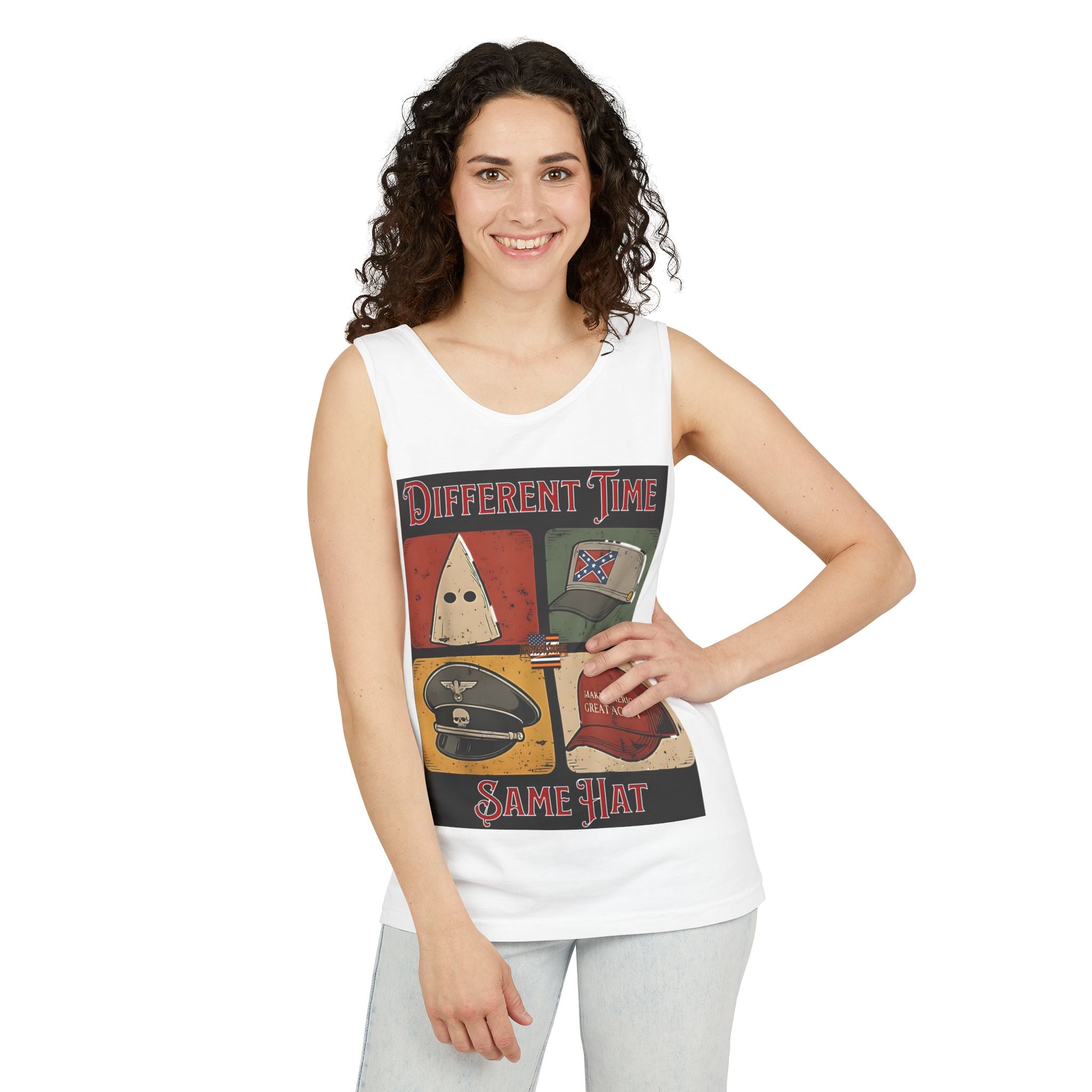 Different Time, Same Hat Unisex Cotton Tank Top
