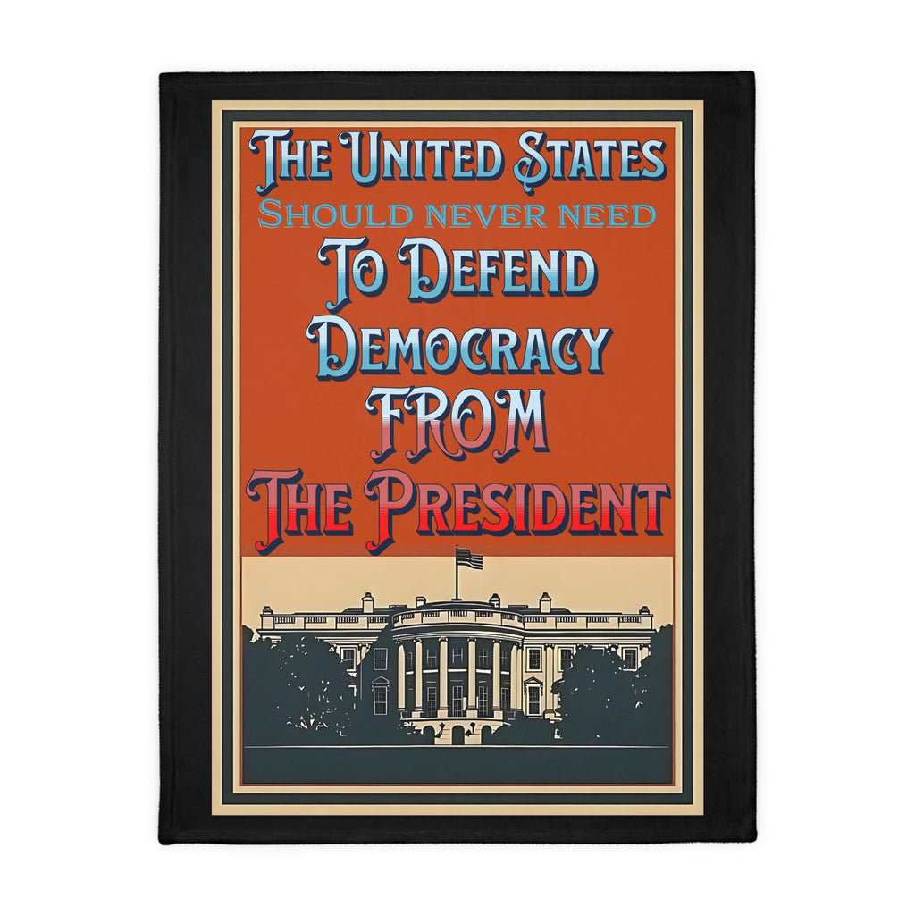 Defending Democracy 60" x 80" Velveteen Microfiber Blanket