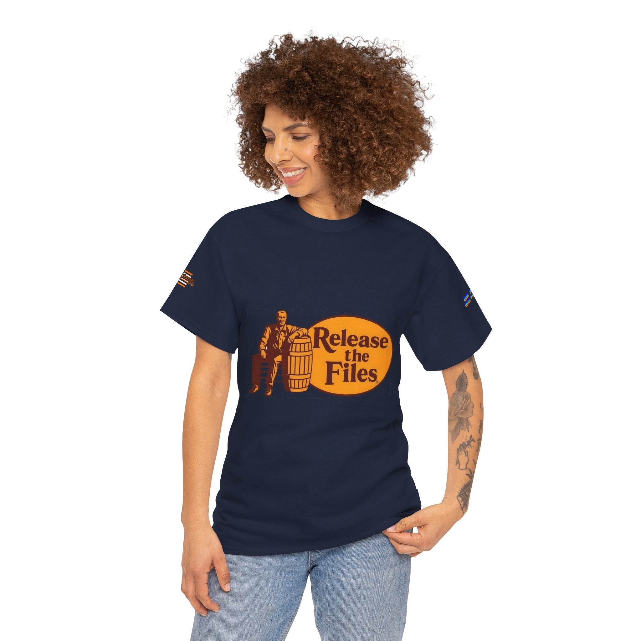 Release the Files Unisex Heavy Cotton Gildan Tee, Casual Wear, Gift for Activists, Comfortable Protest Wear