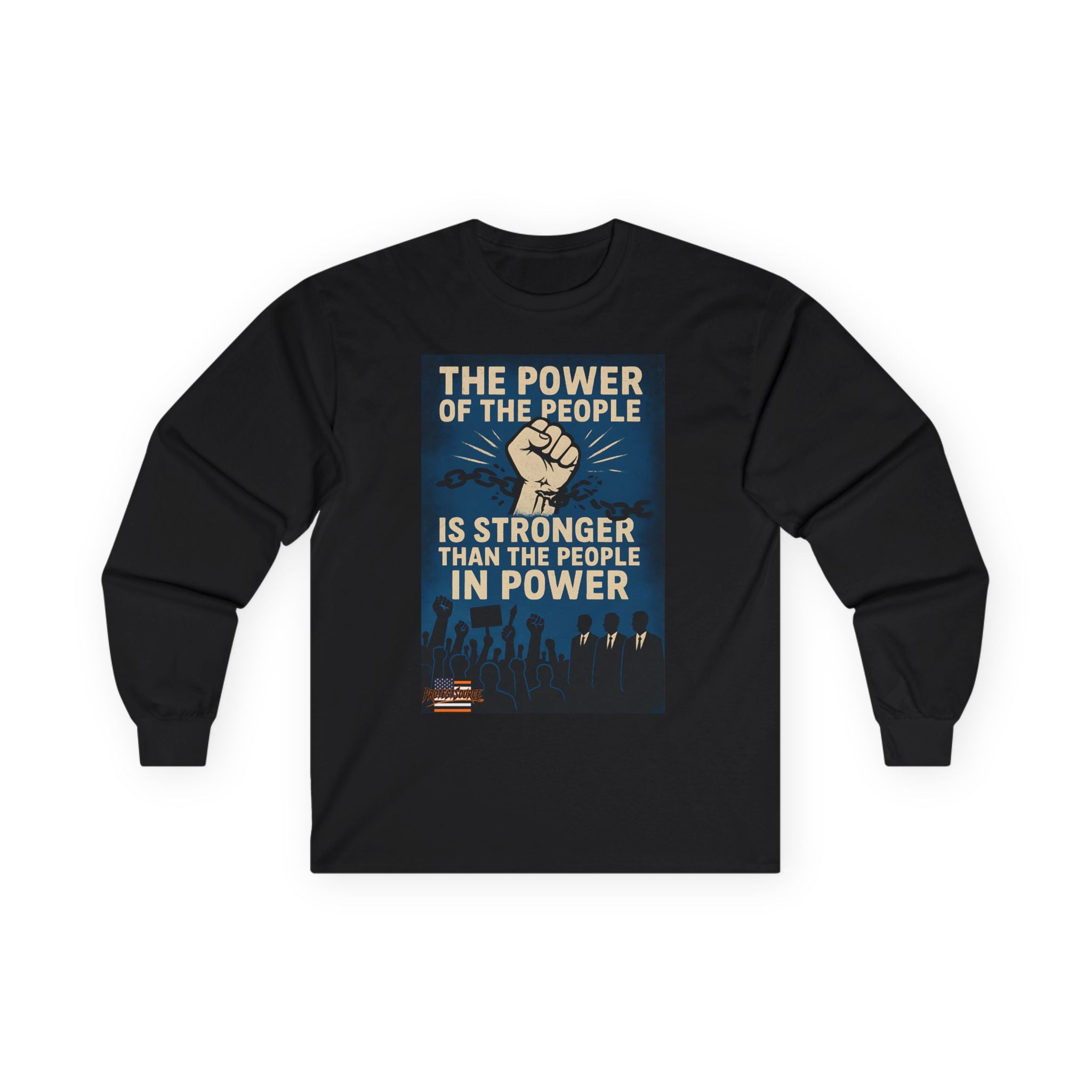 The Power of the People Long Sleeve Cotton Gildan Tee