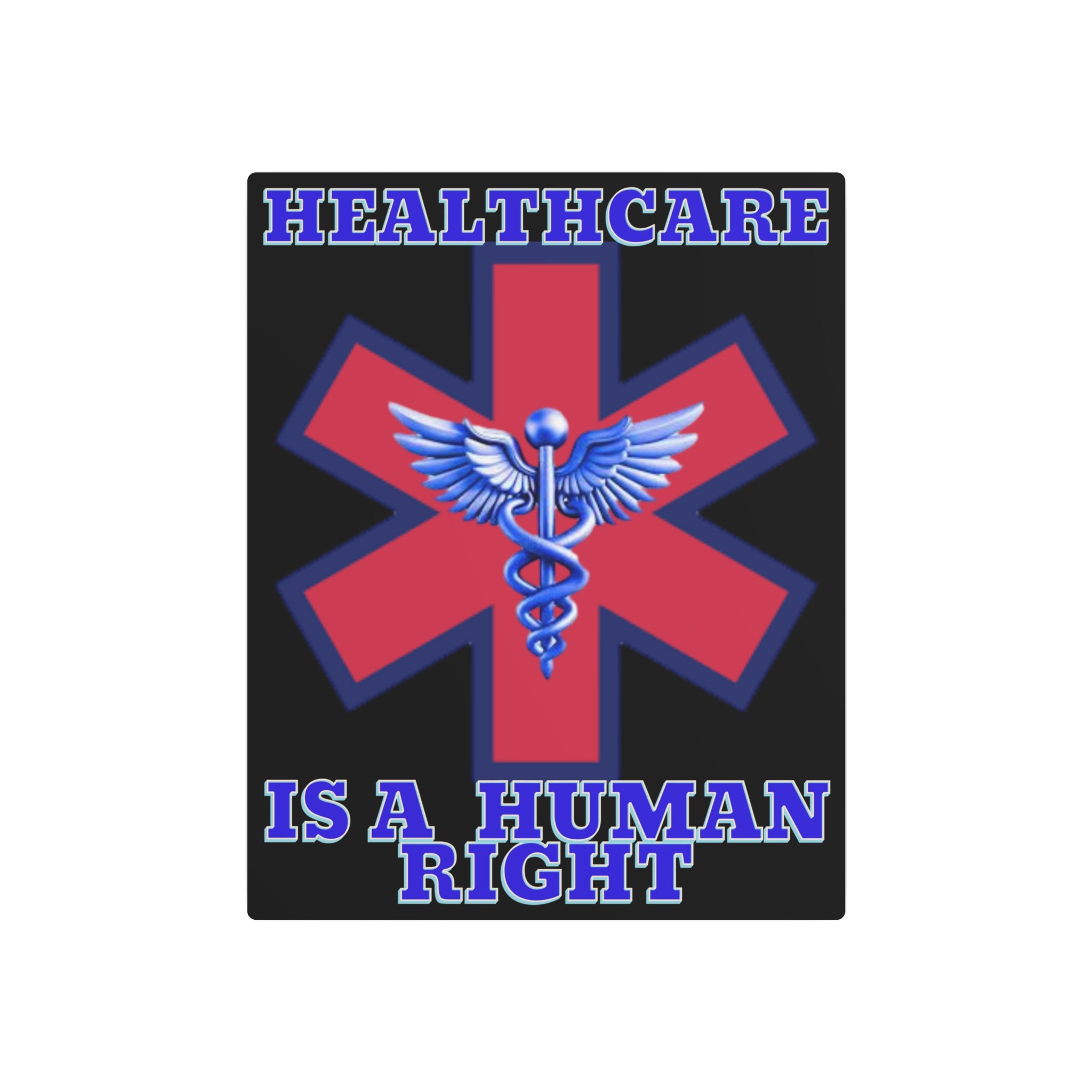 Healthcare is a Human Right 16" X 20" Aluminum Metal Protest Sign