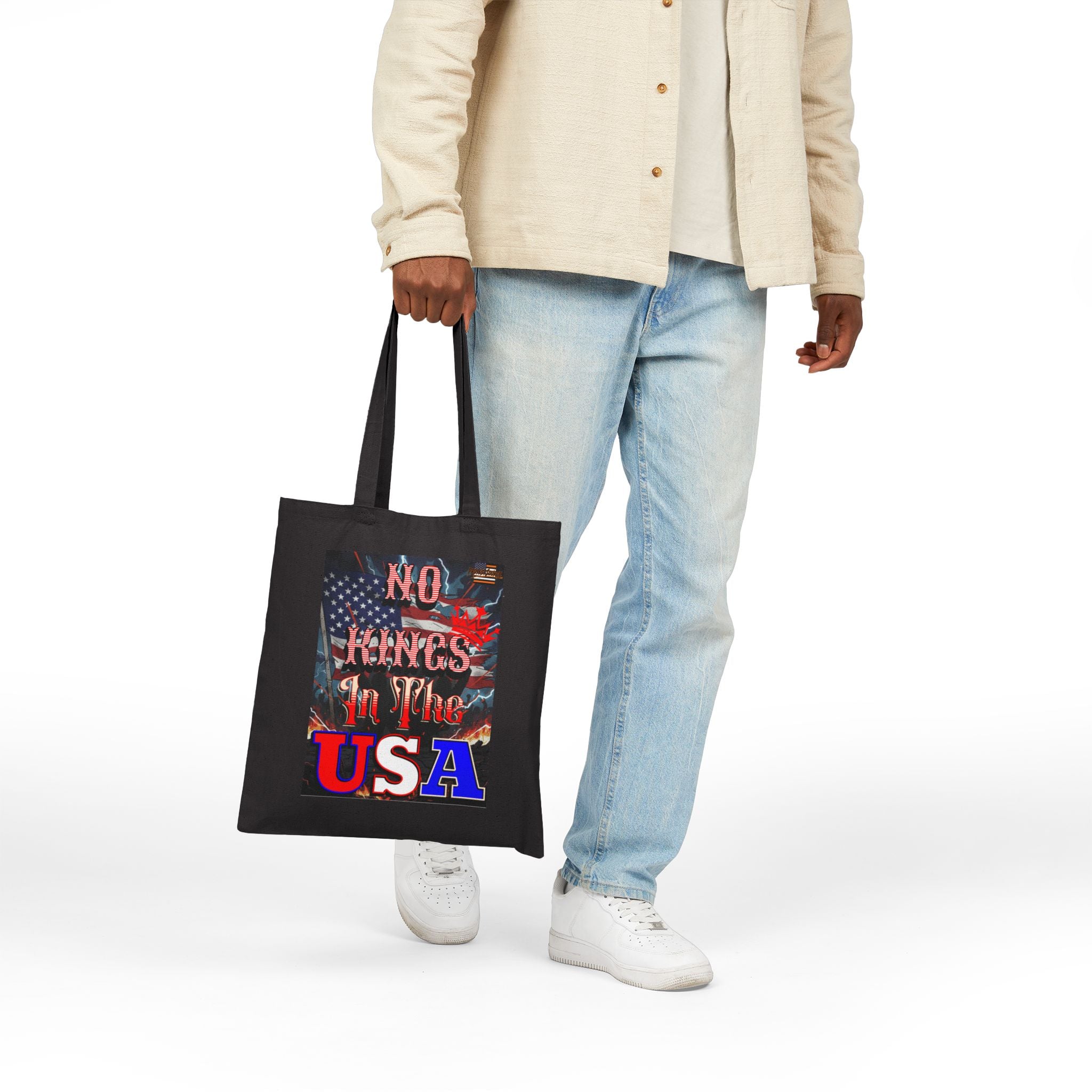 No Kings in the USA Cotton Canvas Tote Bag
