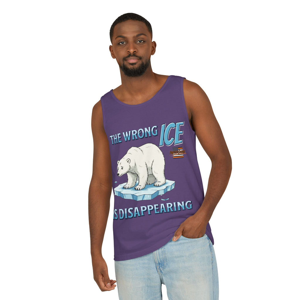 The Wrong ICE is Disappearing Unisex Cotton Tank Top