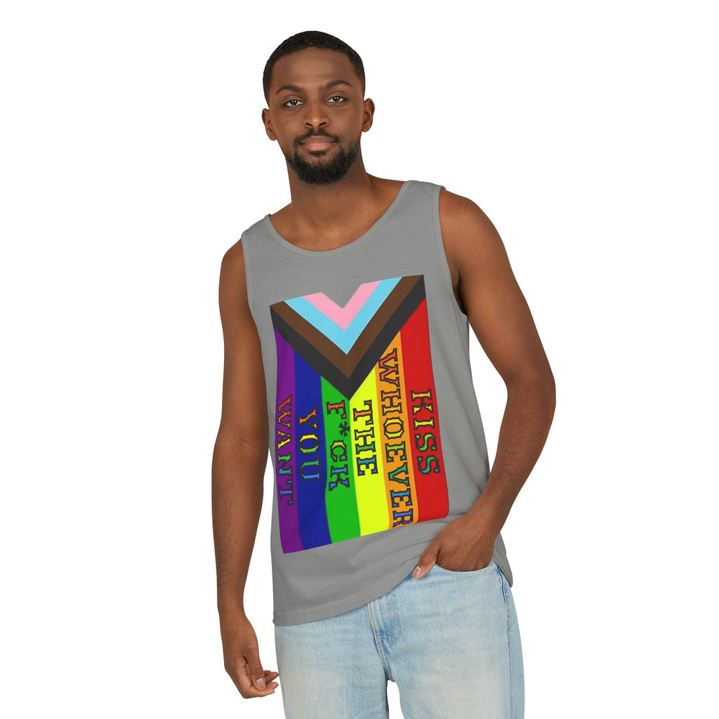 Kiss Whoever The F*ck You Want Unisex Cotton Tank Top