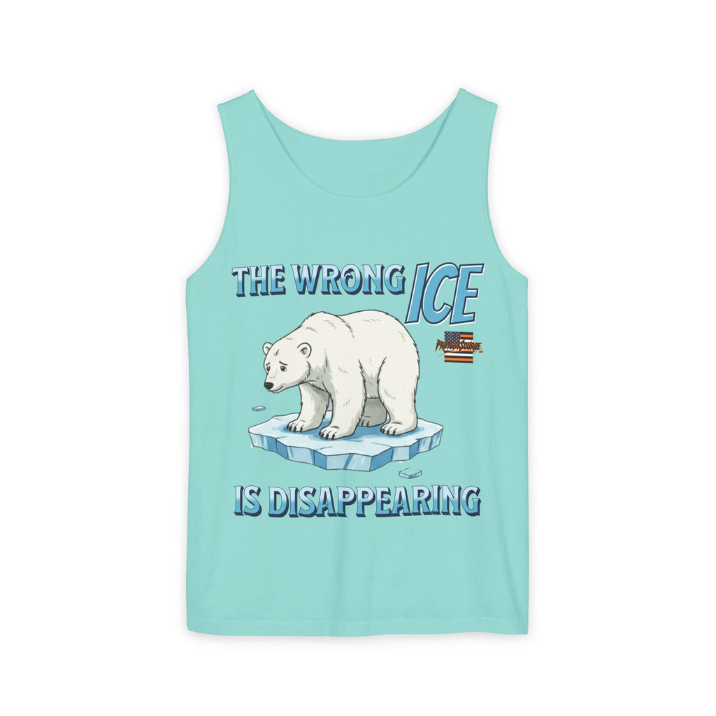 The Wrong ICE is Disappearing Unisex Cotton Tank Top