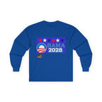 Obama 2028 Long Sleeve Cotton Gildan Tee
