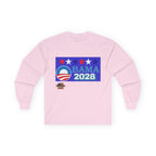 Obama 2028 Long Sleeve Cotton Gildan Tee