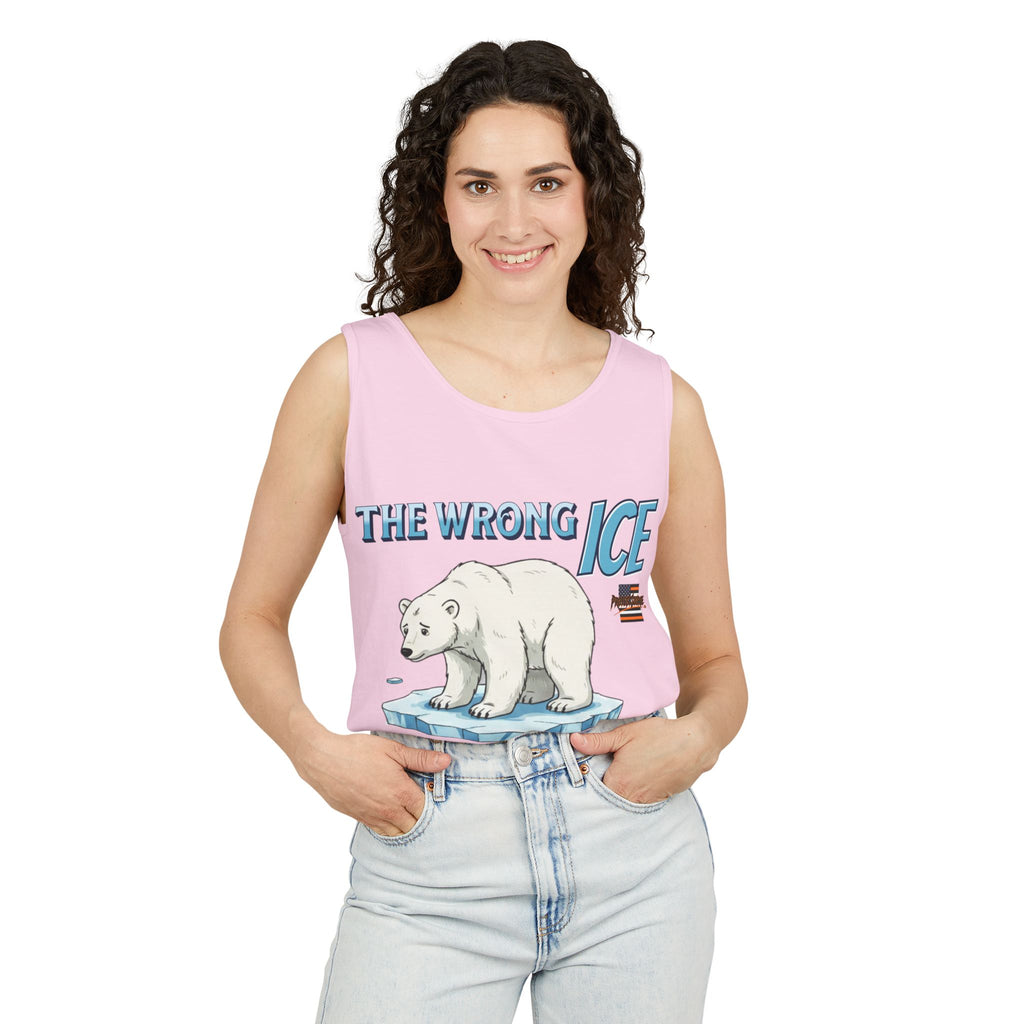 The Wrong ICE is Disappearing Unisex Cotton Tank Top
