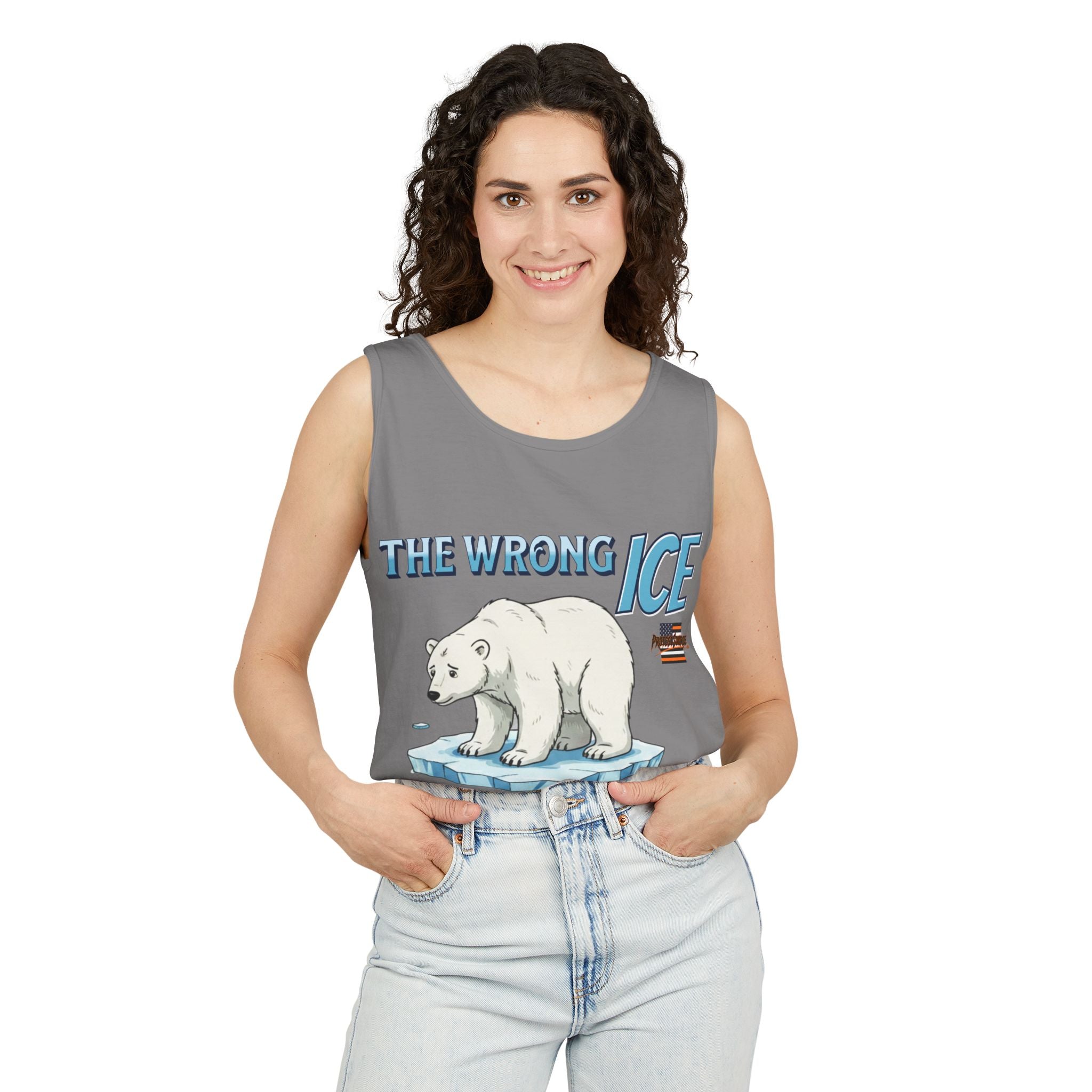 The Wrong ICE is Disappearing Unisex Cotton Tank Top