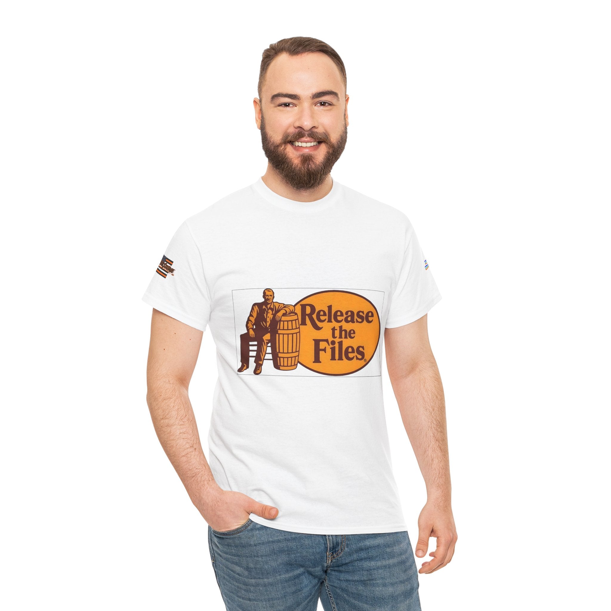 Release the Files Unisex Heavy Cotton Gildan Tee, Casual Wear, Gift for Activists, Comfortable Protest Wear