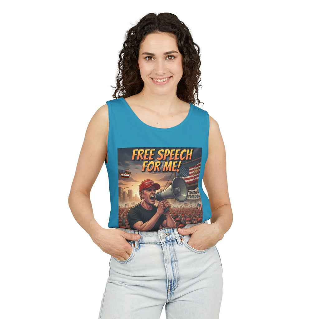 Free Speech For Me But Not For Thee Unisex Cotton Tank Top