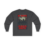 No Troops on American Streets Long Sleeve Cotton Gildan Tee