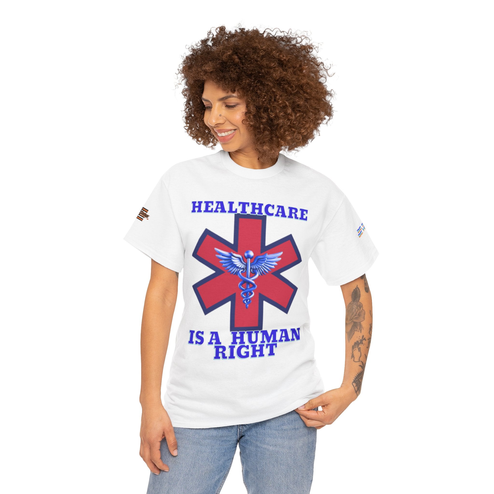 Healthcare is a Human Right Unisex Heavy Cotton Gildan Tee