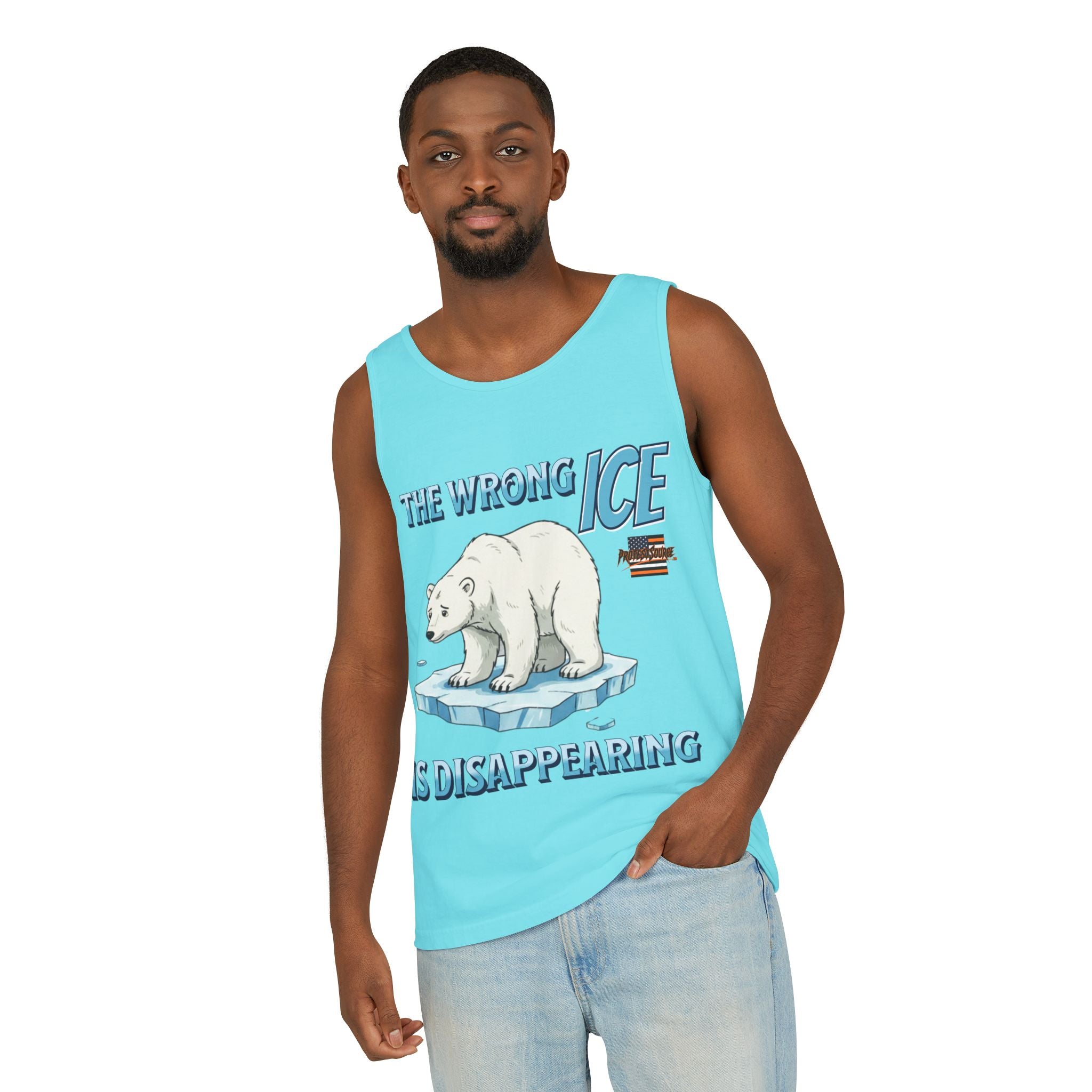 The Wrong ICE is Disappearing Unisex Cotton Tank Top