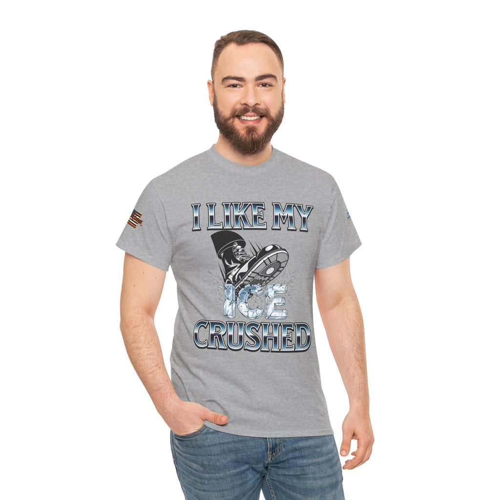 I Like My ICE Crushed Unisex Heavy Cotton Gildan Tee, Casual Wear, Gift for Activists, Comfortable Protest Wear